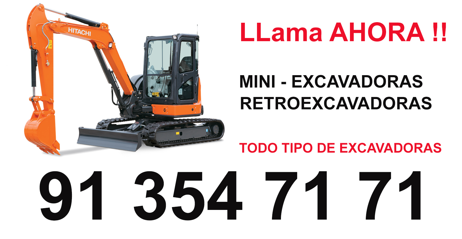 Excavadoras en Alquiler en Brunete